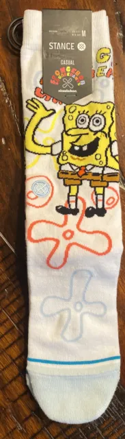 Stance Nickelodeon Spongebob Imagination Bob, White Crew Socks