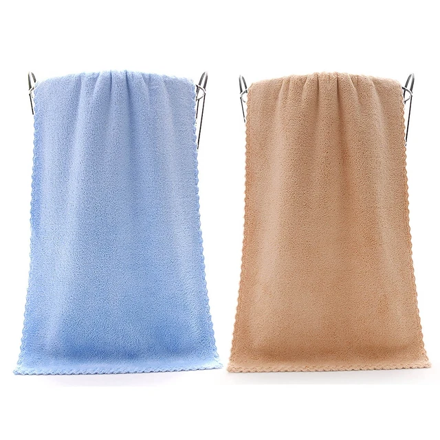 High Quality High Density Coral Velvet Soft Absorbent Towel With Plain Lace