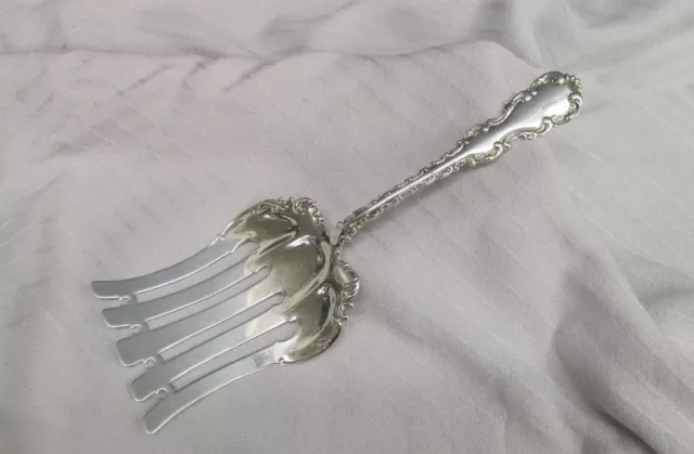 Antique Sterling Silver Whiting Louis XV Large Asparagus Fork Server Gorgeous!
