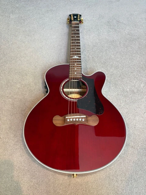 EPIPHONE EJ-200 COUPE Acoustic-Electric Guitar - Wine Red (Great