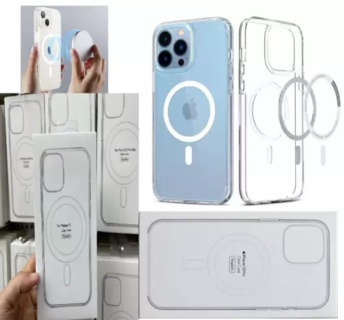 Apple Silicone Case Cover Clear with MagSafe For iPhone 15 14 13  Pro Max