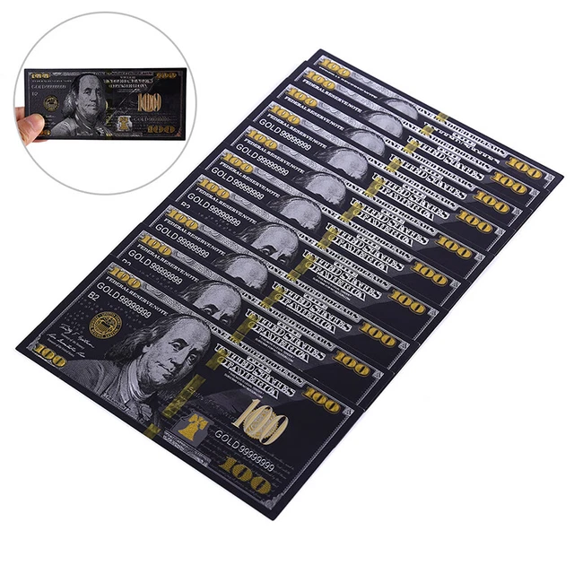 Decorazione per banconote in dollari commemorativi da 100 USD in lamina d'o  H❤W