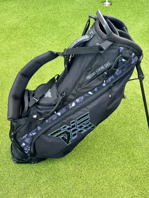 Bolso de golf con soporte de transporte PXG negro ""Ops"" camuflado Freedom Collctn con divisores de longitud completa