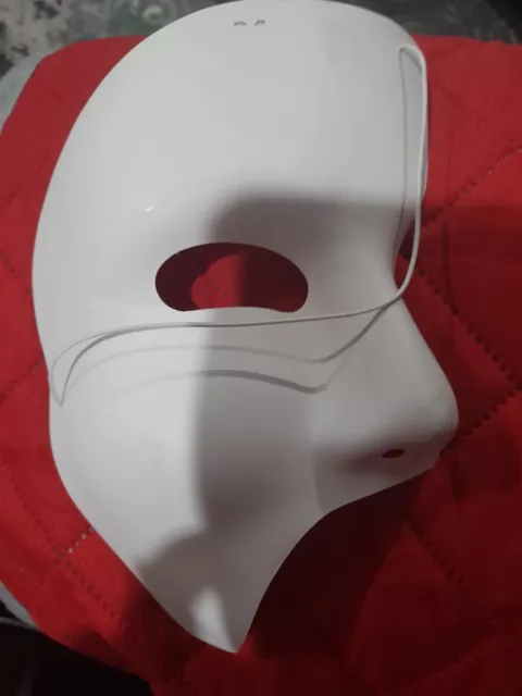 Phantom Of The Opera Half Face White Mardi Gras Adult Masquerade Costume Mask