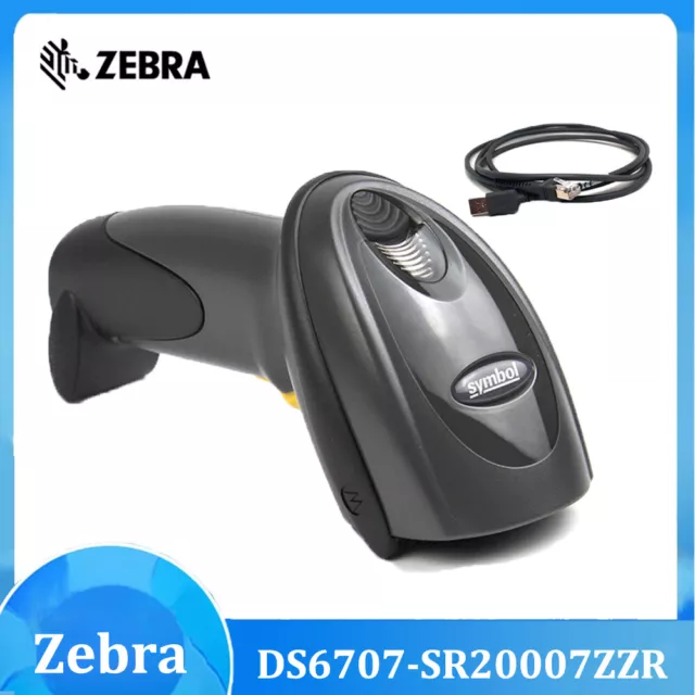 Symbol Motorola DS6707-SR20007ZZR USB 2D Handheld Barcode Scanner Reader USB Kit