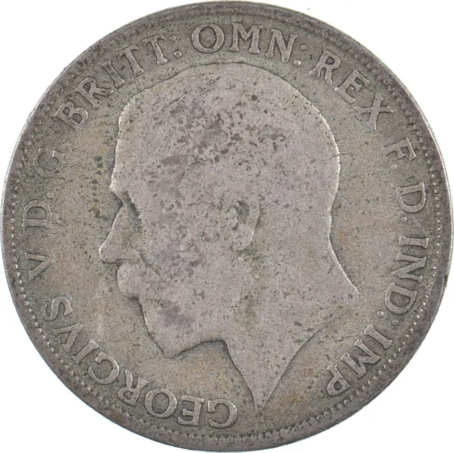 SILVER - WORLD Coin - 1921 Great Britain 1 Florin - World Silver Coin *204