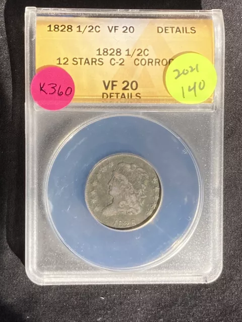 1828 Half Cent K360