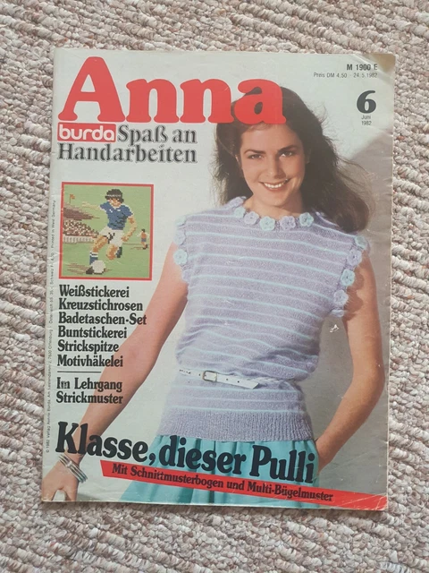 Anna Burda - Spaß an Handarbeiten Zeitschrift Ausgabe 6/1982
