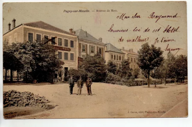 PAGNY SUR MOSELLE - Meurthe et Moselle - CPA 54 - café de la gare avenue de Metz