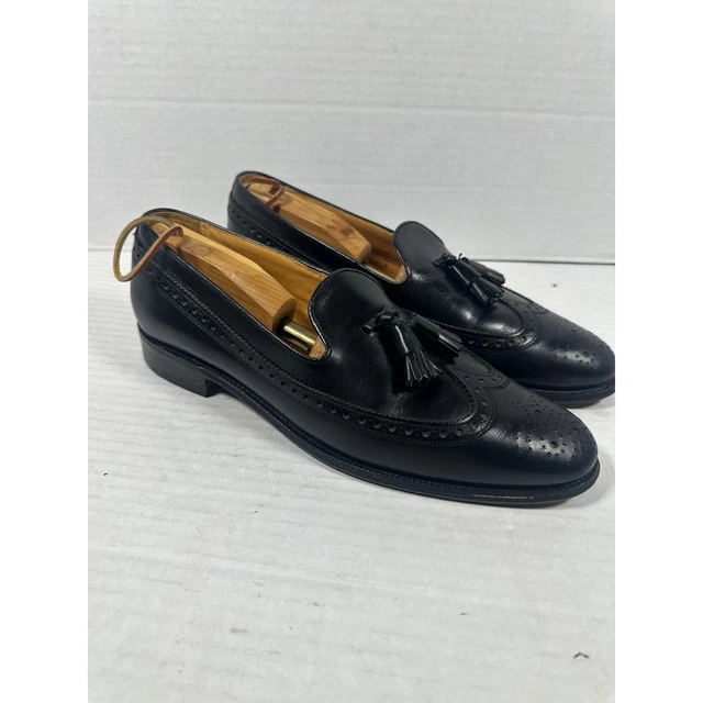 MENS VINTAGE SAXONE Black Leather Zip Up Ankle Boots Uk 7  display picture 2