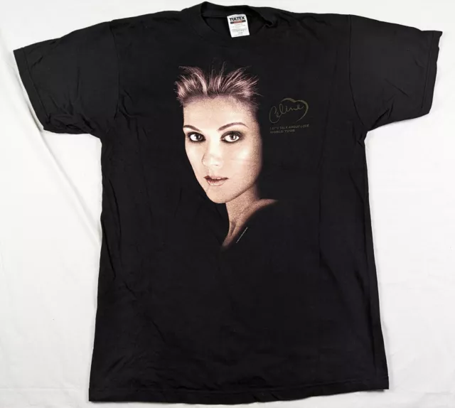 Vintage 1999 Celine Dion T-Shirt Mens Size Large Lets Talk About Love World Tour