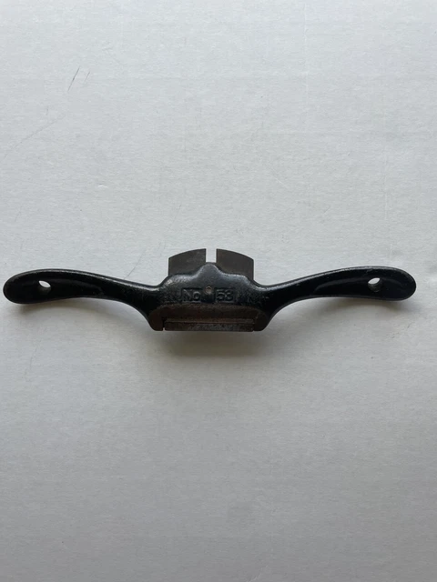 Vintage Stanley No. 53 Flat Bottom Adjustable Throat Spokeshave Antique