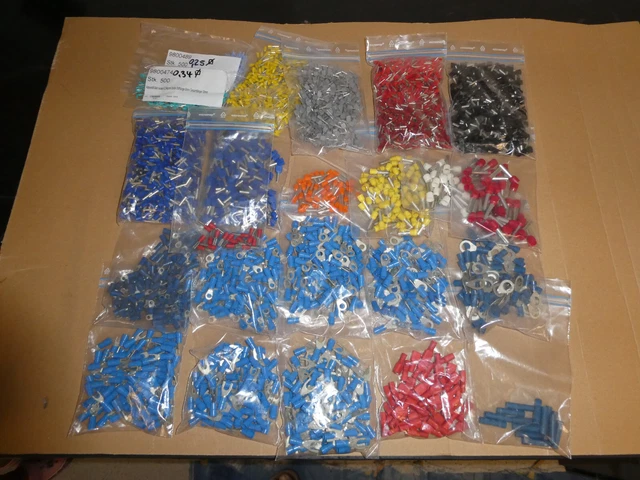 Bundle of Single+Twin/Duo Wire End Sleeves - Insulated Cable Shoe Press Connectors