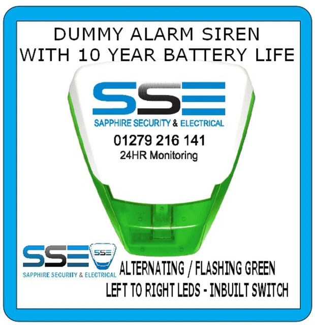 Alarma ficticia Deltabell Siren - LED verdes flash doble 10 años ¡batería preparada!