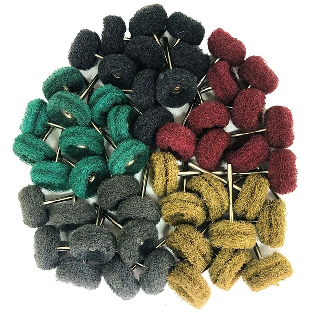 Wheel Drill Abrasive Brush Nylon Buffing with 3mm Shank For Dremel Rotary Tools