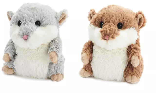 Warmies Plush Hamster Grey Brown Large Heatable Animal Microwaveable Soft Toy