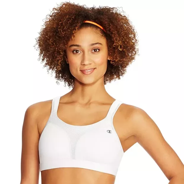 Champion L10535 Womens White Spot Comfort Sports Bra Size 40DD