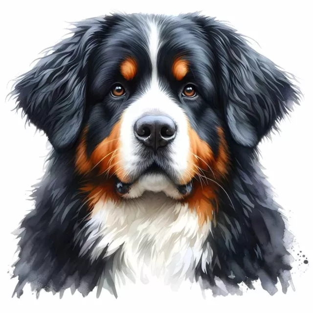 Designer Aufkleber / Sticker Fotosticker Hunde -  Berner Sennenhund Porträt 23
