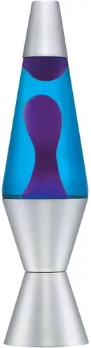 Lava® Lamp 14.5'' Purple Wax/Blue Liquid/Silver Base & Cap [New ] Decor, Lamp