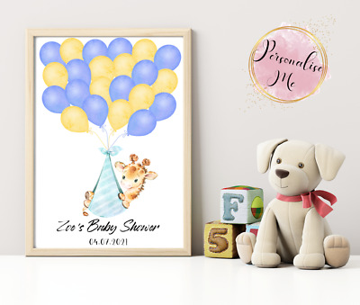 BABY SHOWER -- Fun Keepsake - A4 & A3 - Personalised - Unique Gift - Guest Book