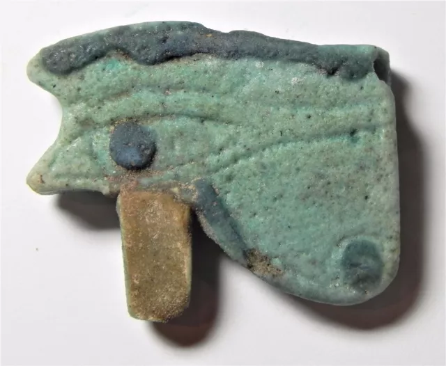 Zurqieh - Af1771- Ancient Large Faience Eye Of Horus Amulet, 1075 - 600 B.c