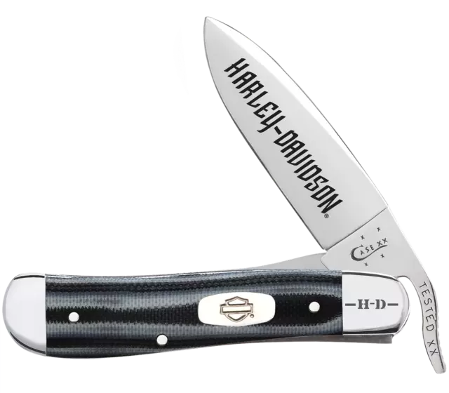 Case XX Knives Harley-Davidson Russlock 52175 G10 Stainless Steel Pocket Knife