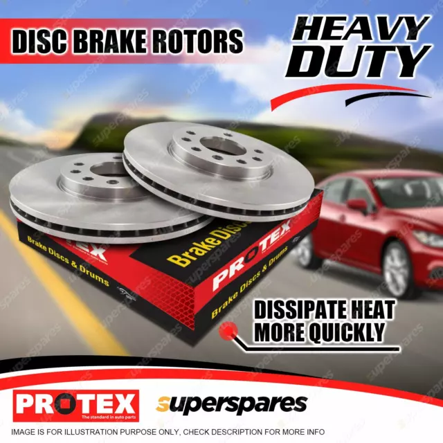 Pair Front Protex Disc Brake Rotors for Ford Capri SA SC SE Laser KE Turbo