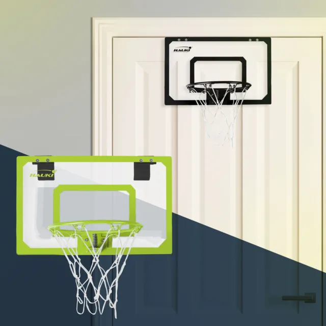 Panier de basket-ball avec panneau et filet vert 3 ballons pompe à balles inclus