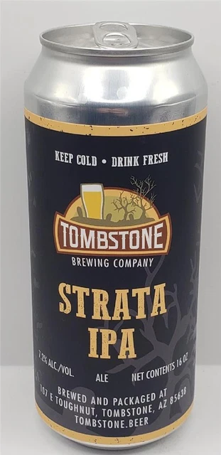 Craft Beer Can Tombstone Brewing Company Stata IPA Single Hop India Pale Ale