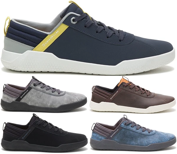 CAT CATERPILLAR Hex en Cuir Sneakers Baskets Chaussures pour Hommes Nouveau