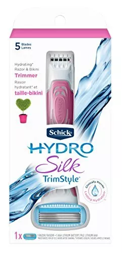 Hydro Silk TrimStyle feuchtigkeitsspendendes Rasiermesser für Frauen mit Bikini-Trimmer