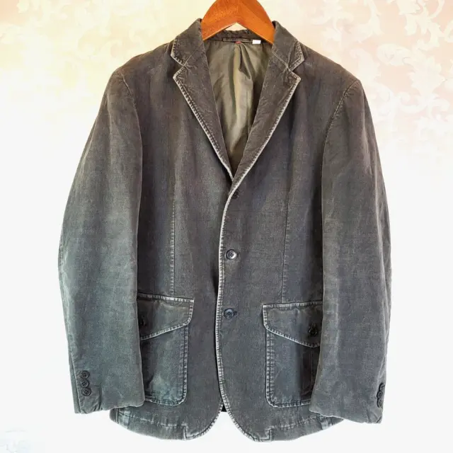 Uniqlo Single Breasted Blazer Sport Coat Jacket Notch Lapel Black Mens XS