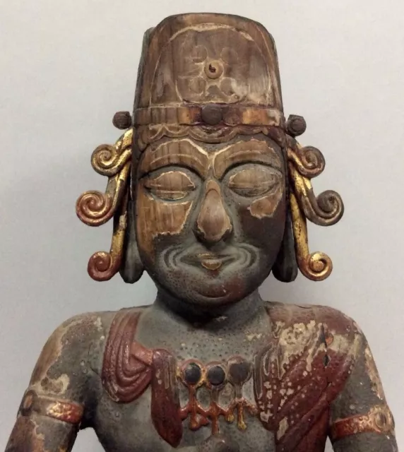 Museum-Quality, Antique, Japanese Wooden Sculpture-Statue of Buddha - Pre-1700s