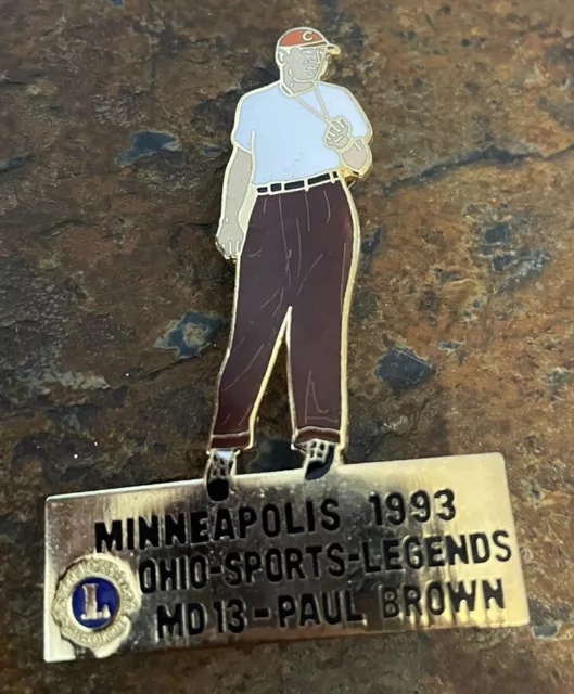 Vintage Paul Brown Football Coach Ohio Sports Legends Lapel Pin 2 1/4”