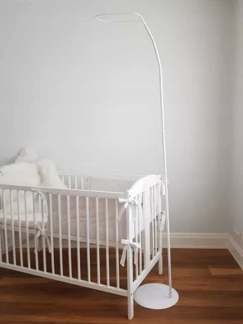 Free Standing Floor Canopy Holder Drape Mosquito Rod Bar Pole For Cot / Cot Bed