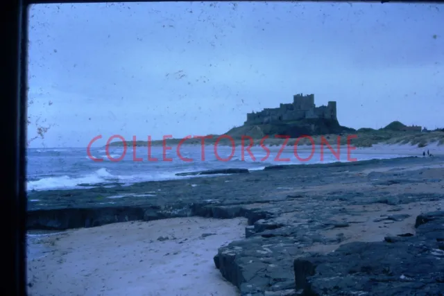35mm Slide 1969 Bamburgh Castle & coast