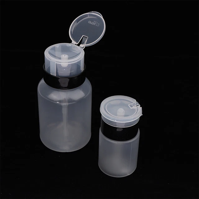 1Pc 60/200ml Empty Press Nail Bottle Pump Dispenser Plastic Polish Manicure Tool