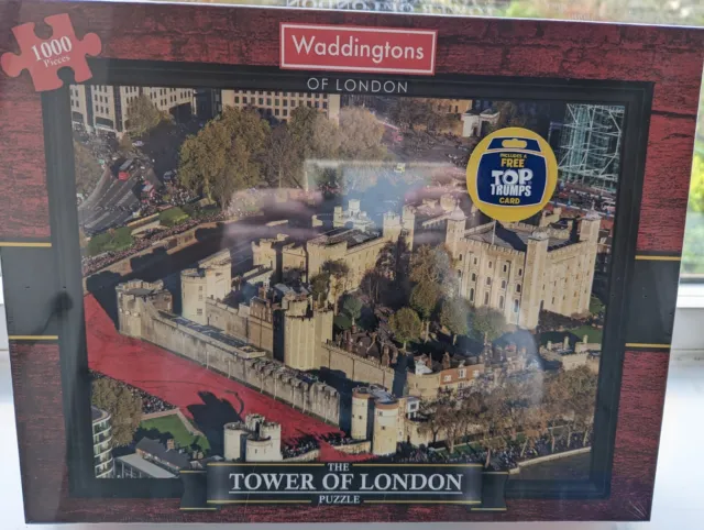 Waddingtons Tower Of London Jigsaw  WW1 Memorial Poppies 1000 Piece NEW