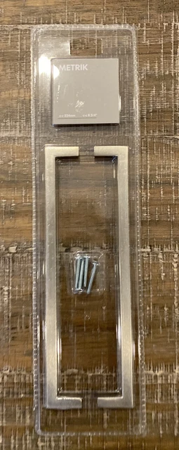IKEA Metrik Drawer Pull Handle Cabinet Door Brushed 401.388.35 8 3/4" 2 Pack NIP