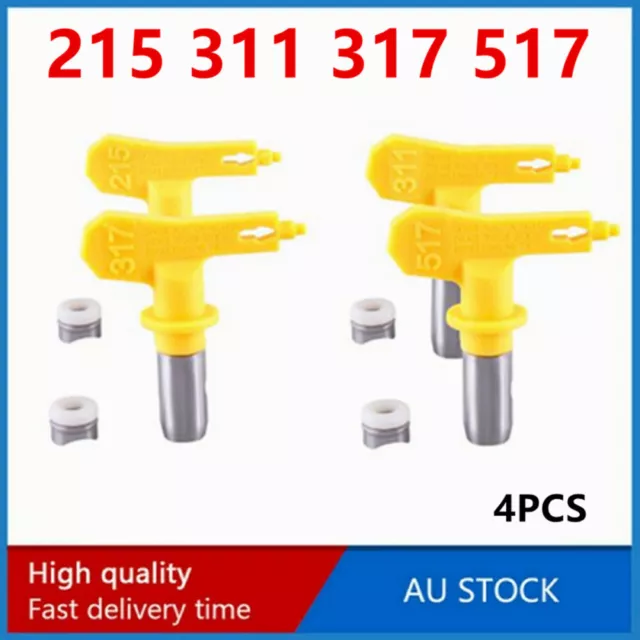 4 Pack Airless Spray Gun Tips Nozzle for Paint Sprayer 215 311 317 517 Series