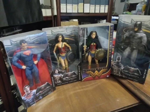Barbie Collector Black Label Batman vs Superman Lot of (4) MUST SEE!!!
