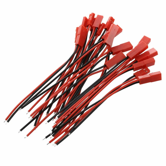 GTIWUNG JST BEC Lot de 30 paires de connecteurs mâle/femelle à 2 broches avec câble GTIWUNG JST BEC Lot de 30 paires de connecteurs mâle/femelle à 2 broches avec câble