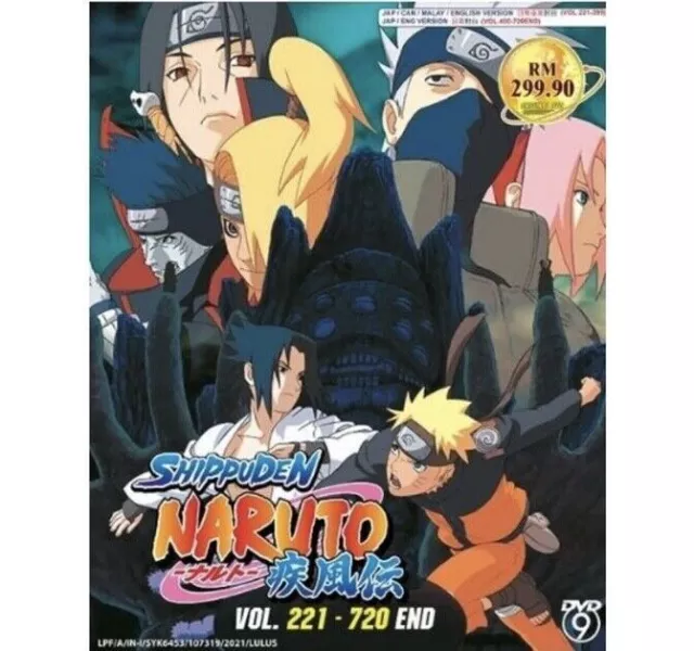 Serie Tv Completa Vol.221-720 End Naruto Shippuden Anime Doppio Inglese