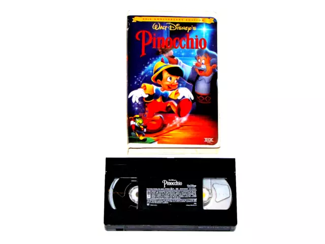 Pinocchio VHS Tape 1999 Special 60th Anniversary Edition Walt Disneys Clamshell