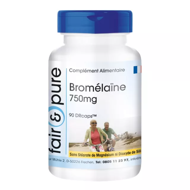 Bromélaïne 750 mg - 90 gélules - activité enzymatique 1800 FIP | fair&pure