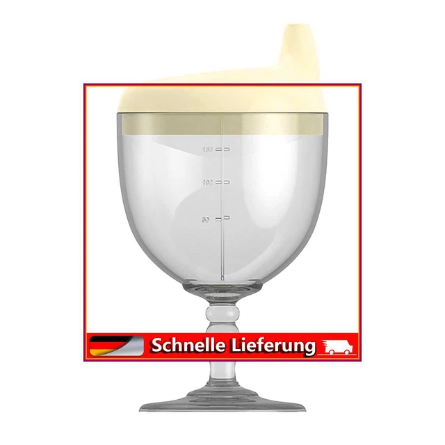Cáliz bebé, sin derramar, taza de pico de pato, copa de vino para fiesta de bebé