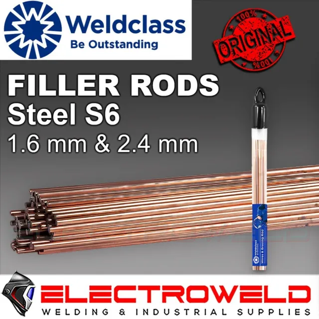 1kg x WELDCLASS 1.6mm Filler Rods ER70S-6 S6 Steel Tig Welding Electrodes Sticks
