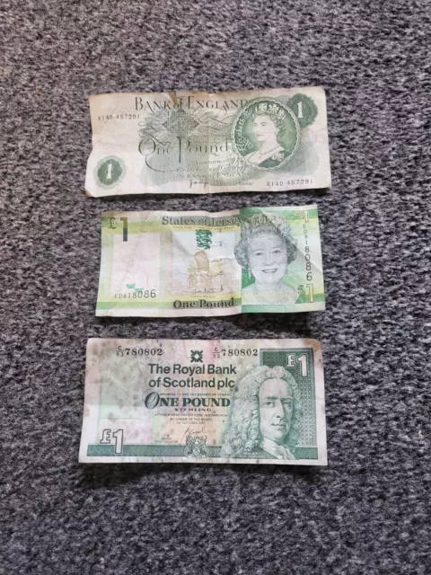 One Pound Notes Old Bank Notes