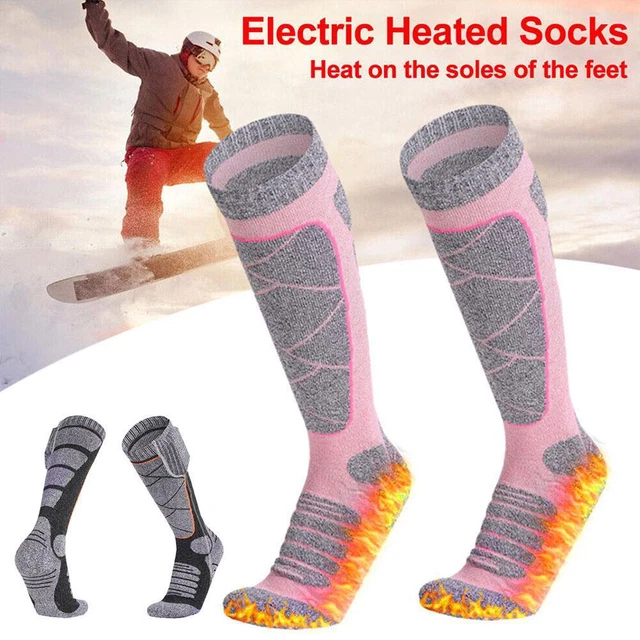 Electric Heated Socks Battery Powered Winter Warm Thermal C8 Foot Feet Sock