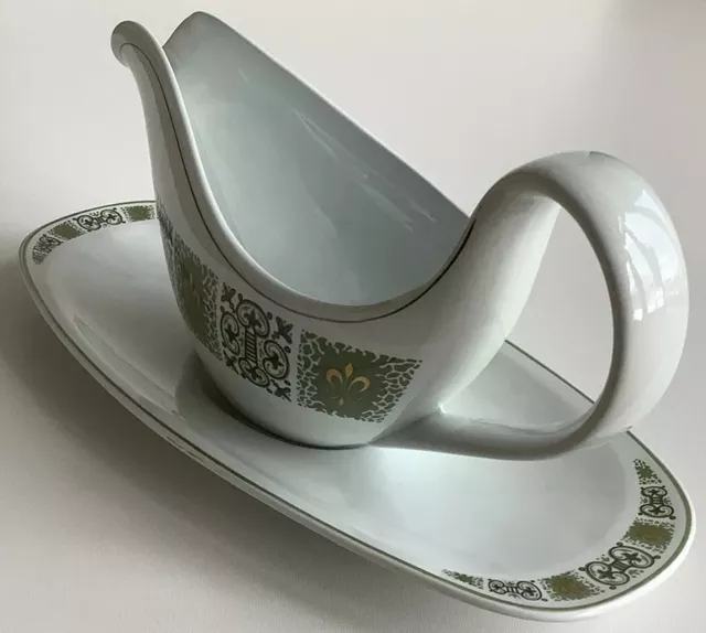 Vintage Copeland Dauphine Spode Gravy Boat + Saucer -S.3381-Very Good Condition 2